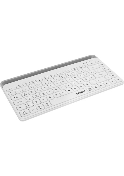 KB-BT66 Beyaz 2.4g+Bt1+Bt2 Üçü Bir Arada 3 In 1 Q Kablosuz Klavye