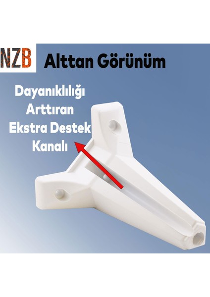 Mobilya Kanepe Sehpa Tv Ünitesi Koltuk Ayağı 18 cm Beyaz Baza Ayak 4 Adet