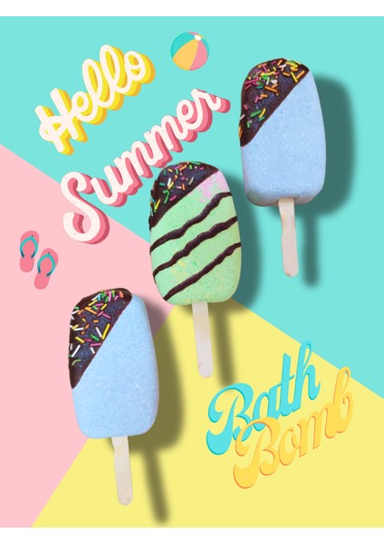 Hello Sumer Ice Cream Banyo Topu Jakuzi Topu Nem Bombası Nemlendirme Peeling
