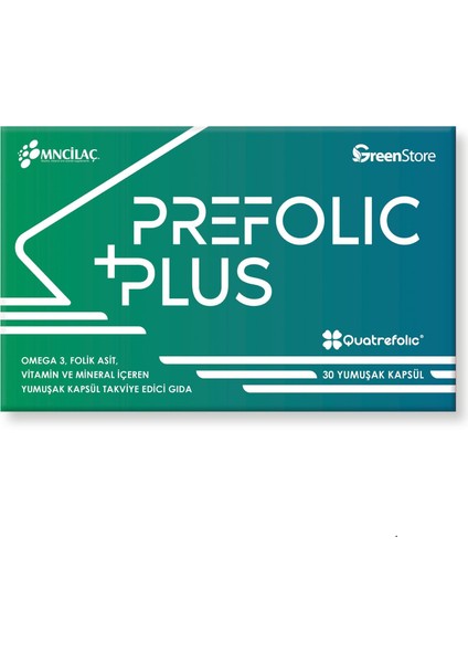 Prefolic Plus + (30 Yumuşak Kapsül)