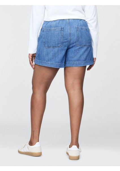 Kadın Mavi Denim Şort