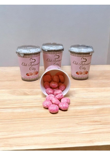 3 Adet (140 Gr) Çilekli Kakao Kaplamalı Bisküvi