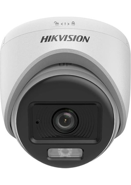 Hikvision Tvı-Ahd 2mp 2.8mm Sabit Lensli Colorvu Ir Turret Dome Analog Kamera (DS-2CE70DF0T-LPFS)