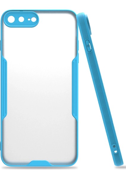 Iphone 7 Plus Kılıf Platin Silikon - Mavi Mrayd