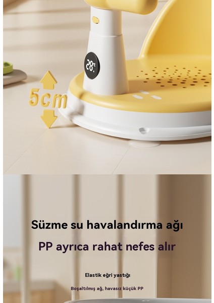 Bebek Sıcaklığı Algılayan Kaymaz Banyo Küveti Koltuğu (Yurt Dışından)