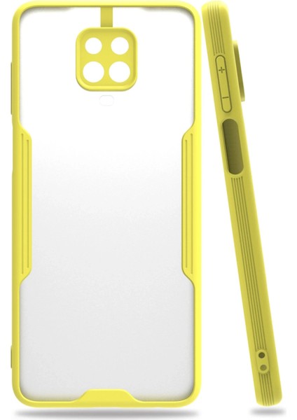 Xiaomi Redmi Note 9s Kılıf Platin Silikon - Sarı Mrayd