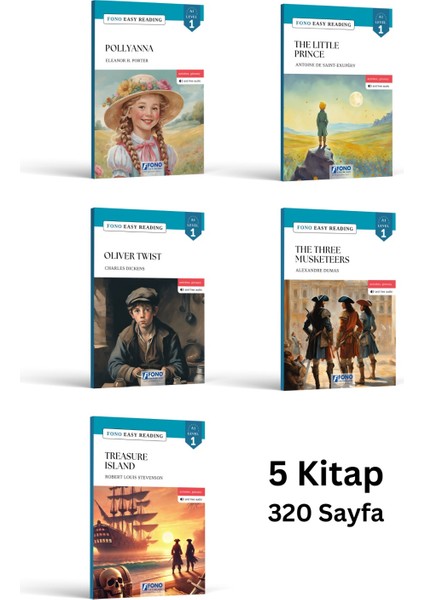 Ingilizce Hikaye Seti - Level 1 - A1 Seviye (5 Kitap - Kutulu)