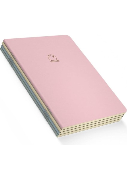 Rom Magic Notebooks Series, Çizgisiz, Toplam 192 Sayfa, Her Biri 48 Sayfa, Tel Dikiş, Esnek Kapak,