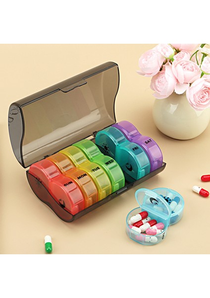 Dispenser Hap Kutusu Taşınabilir Ev Kullanımı Küçük 6 Bölmeli Hap Kutusu (Yurt Dışından)