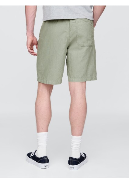Erkek Yeşil Keten Şort fırsatları