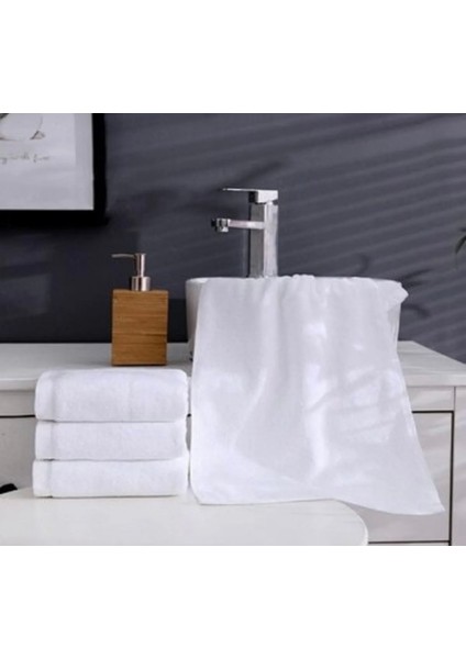 Beyaz El Yüz Havlusu Otel Havlusu 10 Adet %100 Pamuk 230 gr 50 x 90 cm