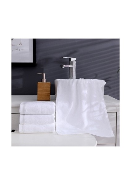 Beyaz El Yüz Havlusu Otel Havlusu 10 Adet %100 Pamuk 230 gr 50 x 90 cm