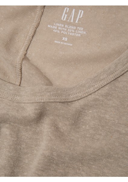 Kadın Bej Keten T-Shirt fiyatları