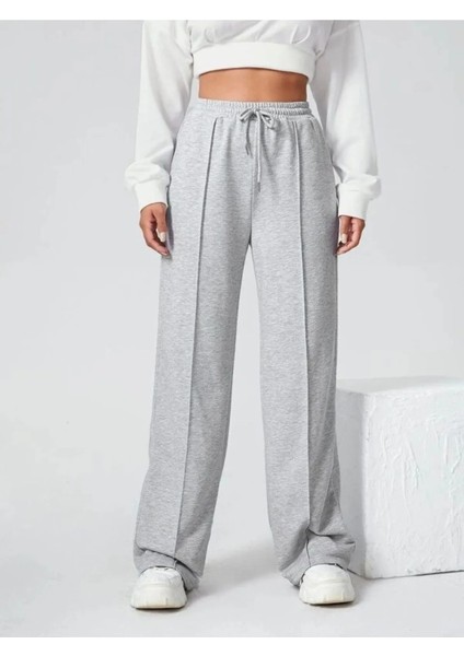 Kadın Bol Paça Çımalı Rahat Giyim Eşofman Altı