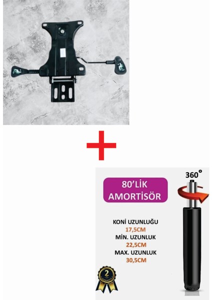 Çift Kollu Kuyruklu Mekanizma+80'lik Siyah Piston