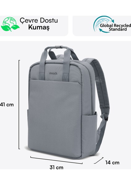 MCE-1522 15.6" Nova Eco Notebook Sırt Çantası Gri