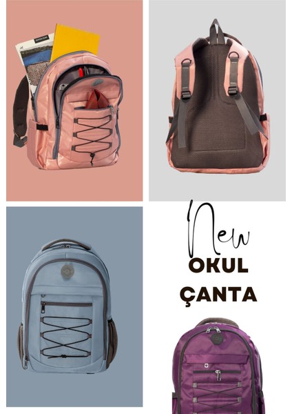 Okul Sırt Çantası | 7509 Lila modelleri
