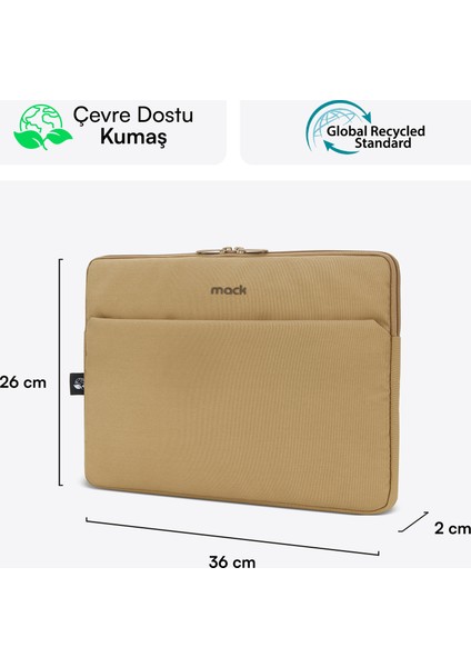 MCE-1503 14.1" Nova Eco Notebook Sleeve Camel