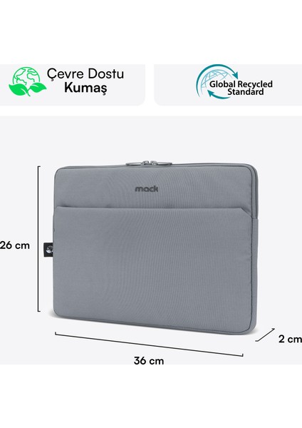 MCE-1502 14.1" Nova Eco Notebook Sleeve Gri