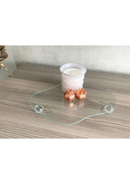 Cam Sunumluk Sephpa Üstü Pasta Tabağı Kahve Sunumu