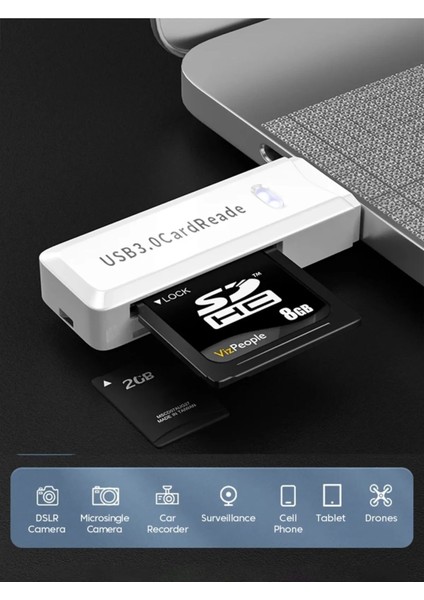 3135 Tf USB Kart Okuyucu Bellek USB 3.0 Mikro Sd Kart USB Adapter Çevirici Dönüştürücü
