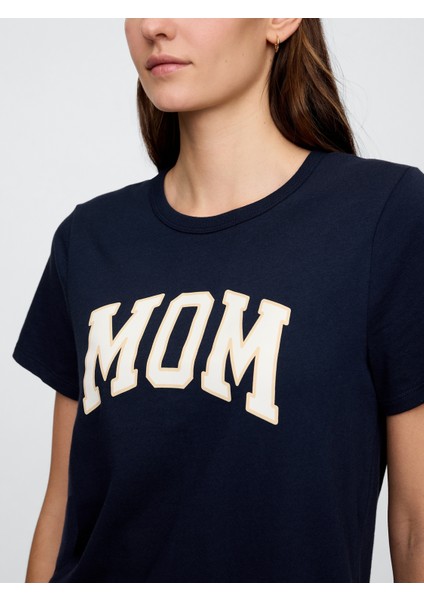 Kadın Lacivert Bisiklet Yaka T-Shirt modelleri
