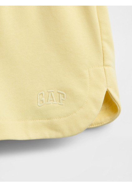 Kadın Sarı Gap Logo Fransız Havlu Kumaşı Şort