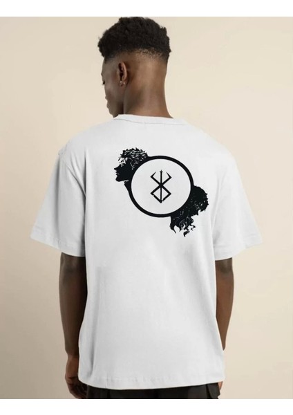 Bisiklet Yaka Baskılı Oversize T-Shirt - Beyaz fiyatları