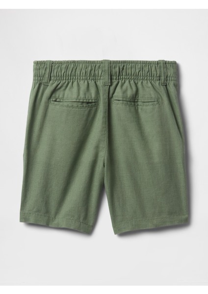 Erkek Bebek Haki Keten Pamuk Karışımlı Şort fiyatları