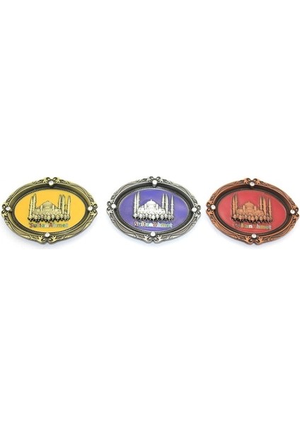 Istanbul Temalı Metal Magnet Sultanahmet Kabartmalı