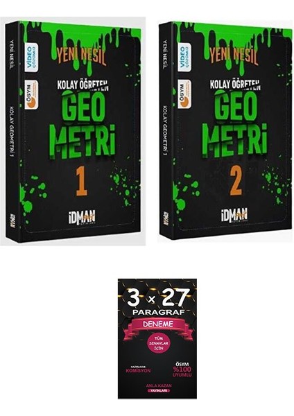 Idman Yayınları Kolay Öğreten Geometri 1-2+Anlakazan Deneme