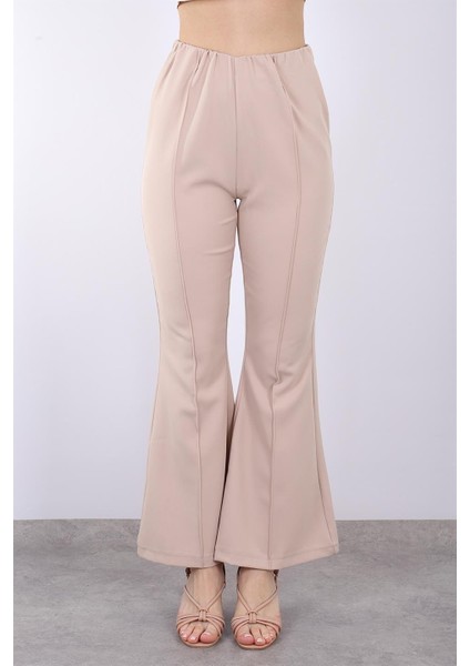 Kadın Trousers Yüksek Bel Lastikli Ispanyol Pantolon Soul 18114