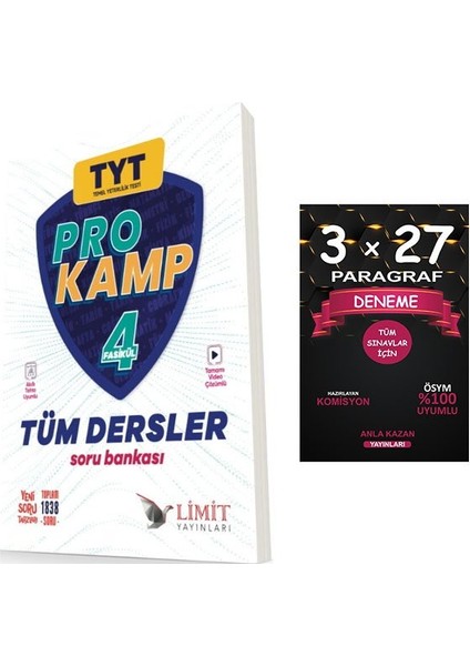 Limit Yayınları Tyt Tüm Dersler Prokamp Soru Bankası+Anlakazan Deneme