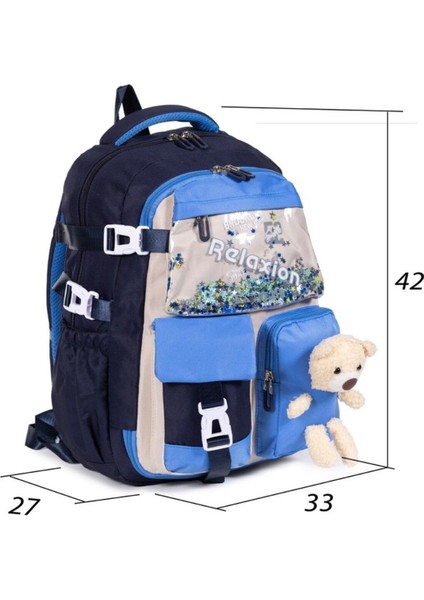 Ortopedik Lüks Kumaş Çok Gözlü Çocuk Ilkokul Sırt Çantası modelleri