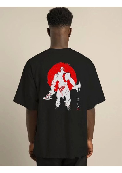 Bisiklet Yaka Baskılı Oversize T-Shirt - Siyah fiyatları