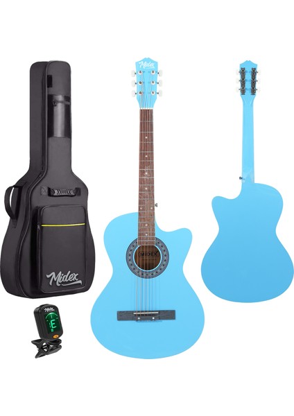 XC-120LTB Kaliteli Akustik Gitar Gül Klavye Sap Ayarlı 4/4 Full set