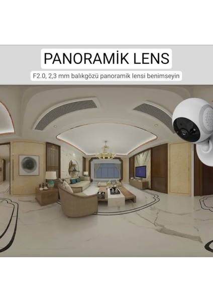 Geniş Açılı 3mp Wifi Smart Kamera