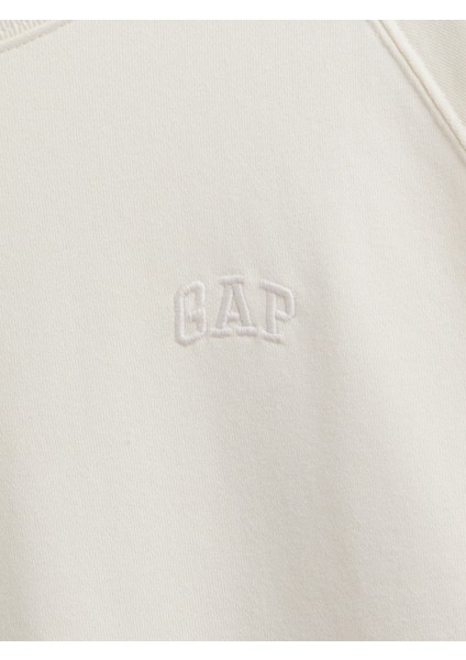 Kadın Bej Gap Logo Fransız Havlu Kumaşı T-Shirt