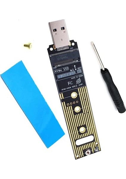 3009 M.2 Nvme SSD To USB 3.0 Pci-E Express M-Key Çevirici Dönüştürücü Adaptör Kutusu