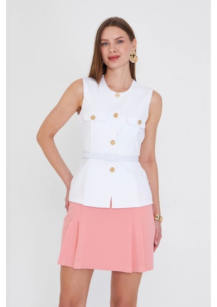 Kadın Bisiklet Yaka Kolsuz Yelek modelleri