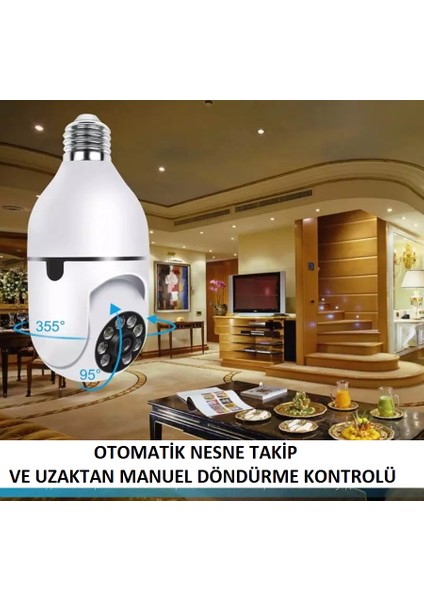 Duy Girişli 360 Dönen Wifi Kamera