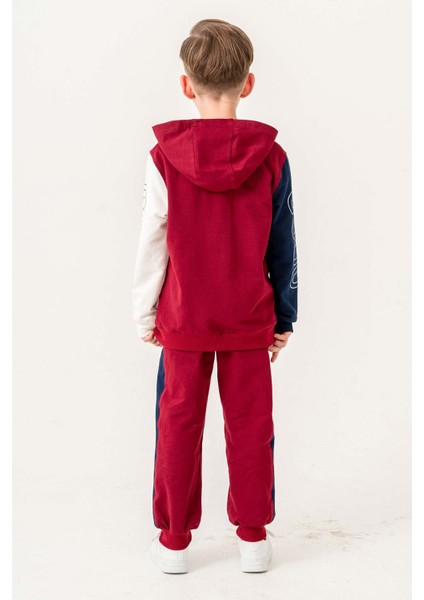 Kapüşonlu %100 Pamuk 3 Parça Erkek Çocuk Eşofman Takımı indirimleri