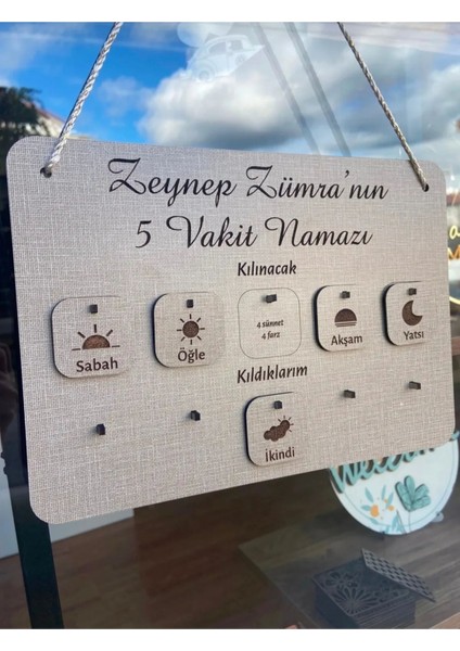Çocuklar Için 5 Vakit Namazı | Kişiselleştirilebilir Özellikli | Eğitici Içerik|27*19 CM|EO6002