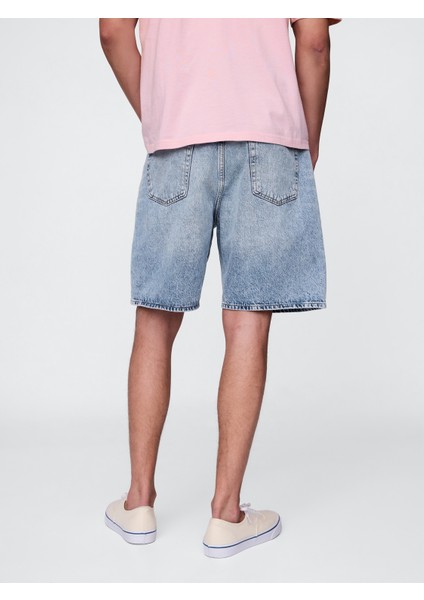 Erkek Açık Mavi '90S Loose Denim Şort