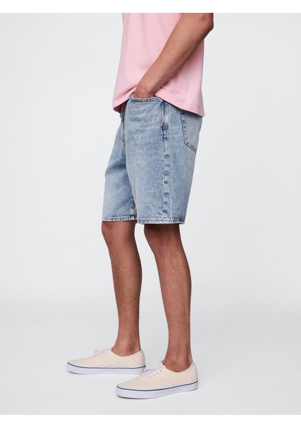 Erkek Açık Mavi '90S Loose Denim Şort