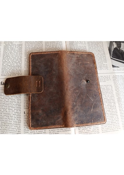 Kesimden Dikime Tamamen El Emeği Deri Cüzdan 12 Kart 2 Banknot Alanı (19.4cm*8,5cm) Pln3