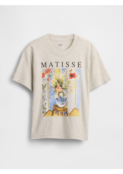 Kadın Gri Artist Grafik T-Shirt