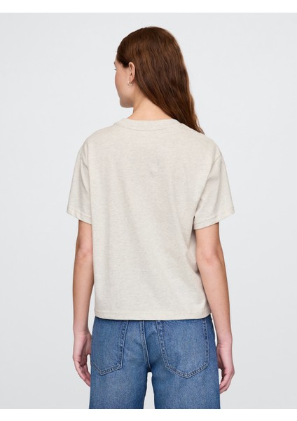 Kadın Gri Artist Grafik T-Shirt