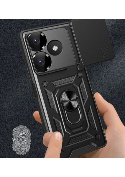 Xiaomi Redmi 13 4g Kılıf Pars Lens Yüzüklü Silikon - Gümüş Gnzrz