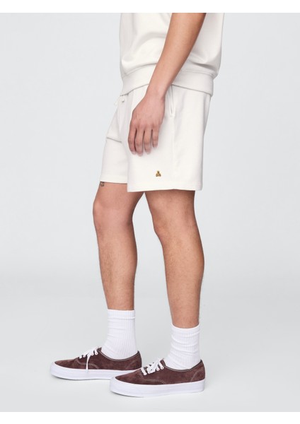 Erkek Bej Relaxed Fransız Havlu Kumaş Şort fırsatları